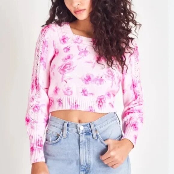 LoveShackFancy Mikki Crop Sweater Size Small - Picture 1 of 10